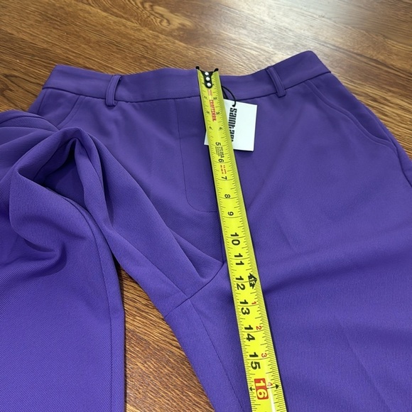 NWT Saint Art LUCY MID-RISE RELAXED FIT TROUSER Royal Purple Size Medium - Picture 13 of 15